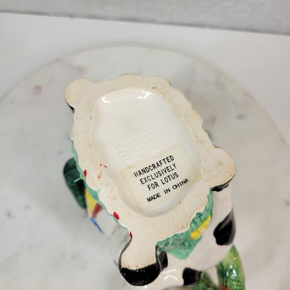 VINTAGE Lotus Cowboy Santa Creamer 7" Hand Painted Holiday Christmas Gift - Picture 13 of 16